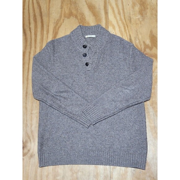 marine layer Textured 1/4 Button-down Pullover adult L Blended Fabric @w - Picture 5 of 7